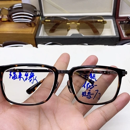 无框天然水晶石头眼镜