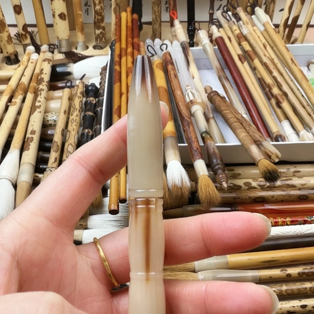 全牛角笔杆纯兼毫毛笔