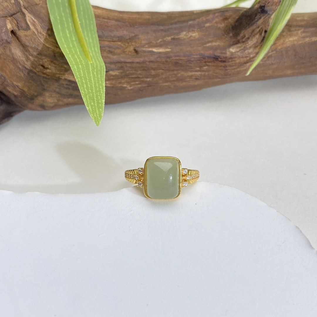 【小北好物】S925银和田玉戒指约7*9mm【多样性发一件】-17QH220X283