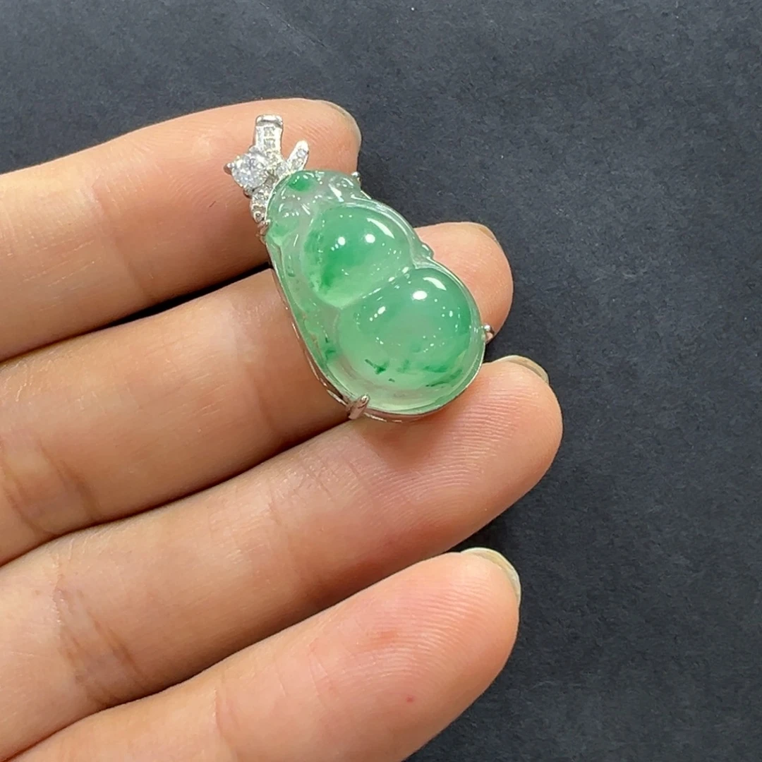 石英质玉银S925镶嵌颈饰