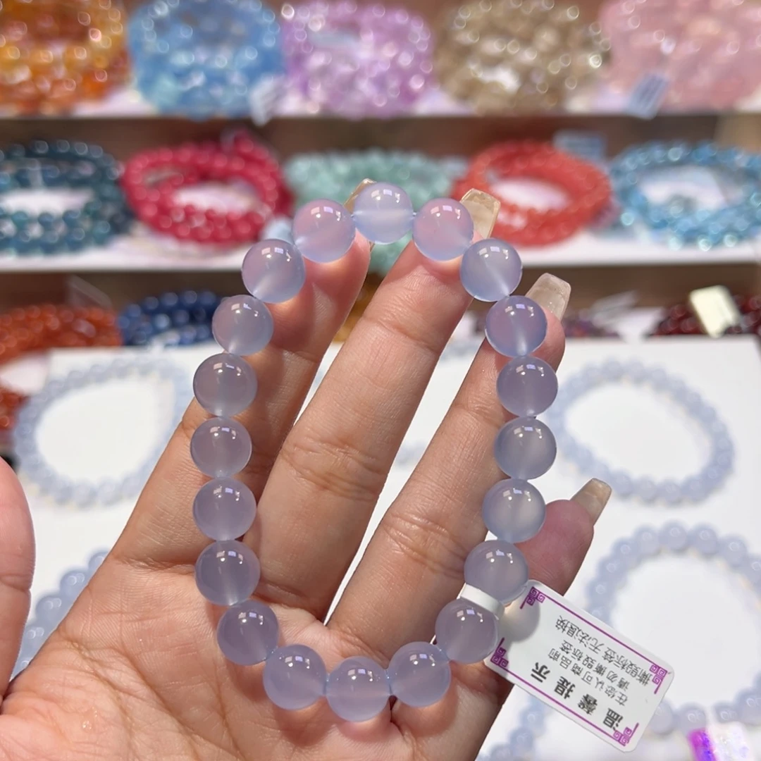 ****裳玉髓未镶嵌手饰巅峰级冰种蓝玉髓9.8mm