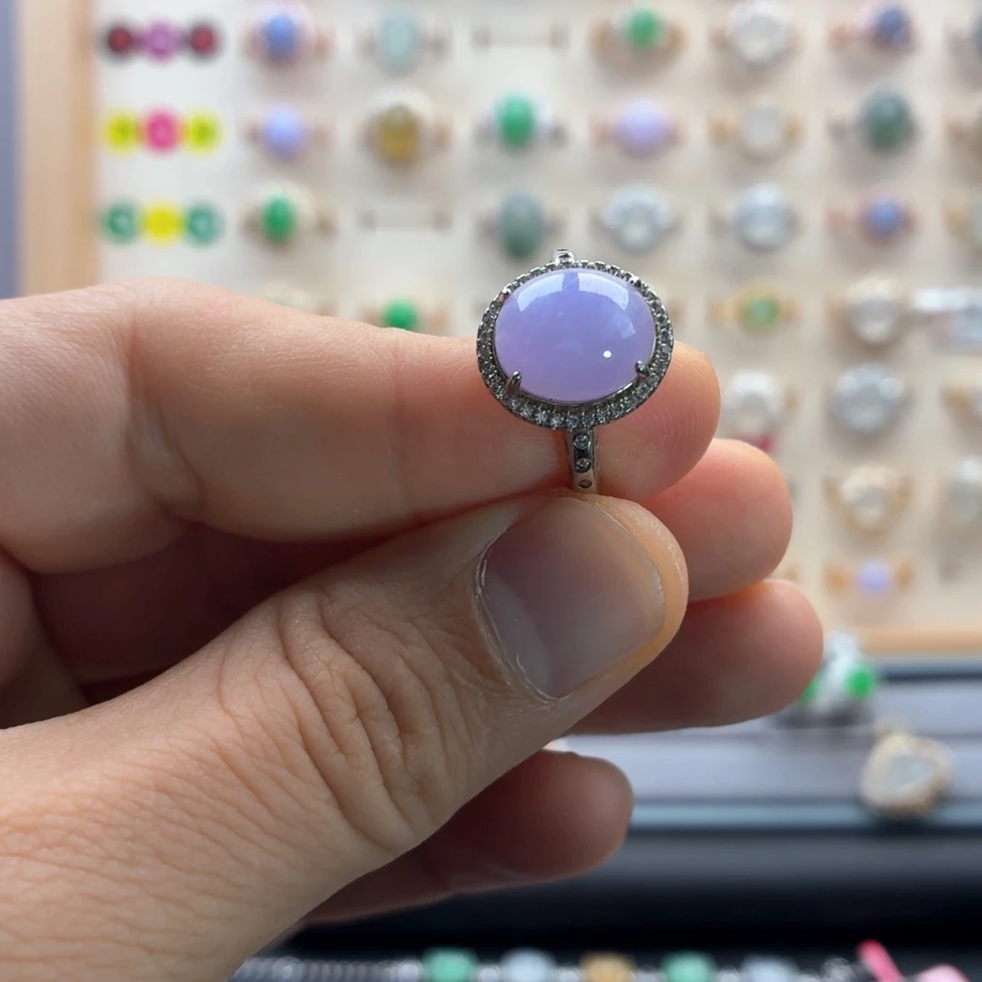 一***·翡翠银S925镶嵌戒指