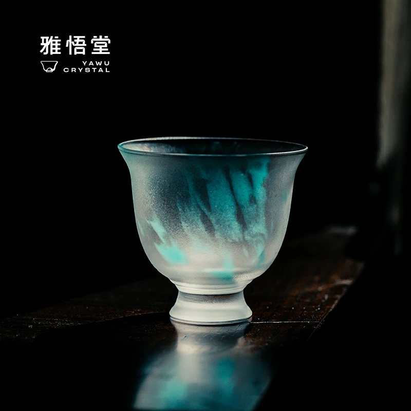 雅悟堂云合琉璃水晶杯云峥茶杯高档主人杯杯大容量家用耐热茶杯