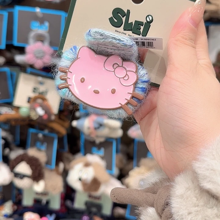 布艺非金属粉色脸kt抓