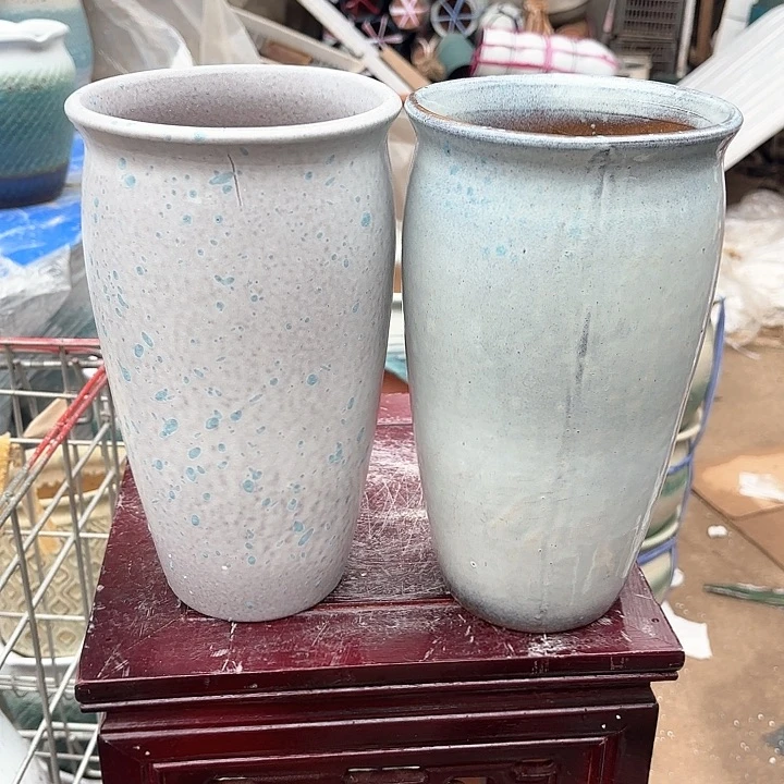 紫砂茶碗微瑕两个口径14高度26