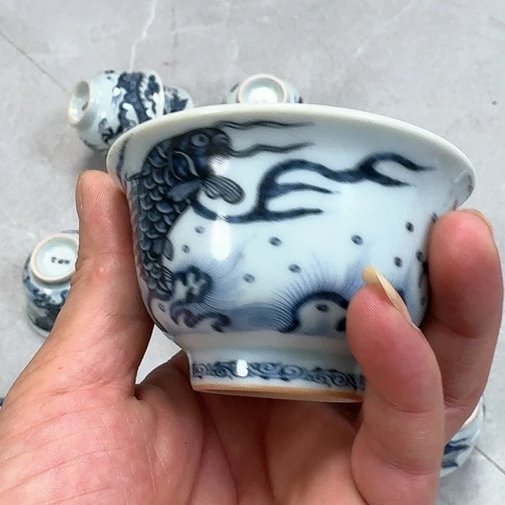 杯青花鱼化龙主人杯