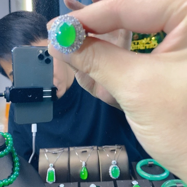 玛瑙/玉髓戒指银S925镶嵌