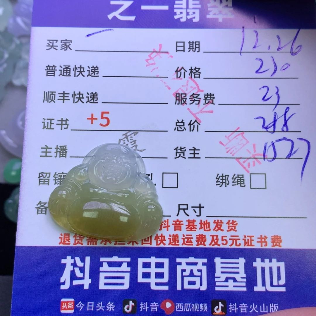 颈饰未镶嵌翡翠一**意