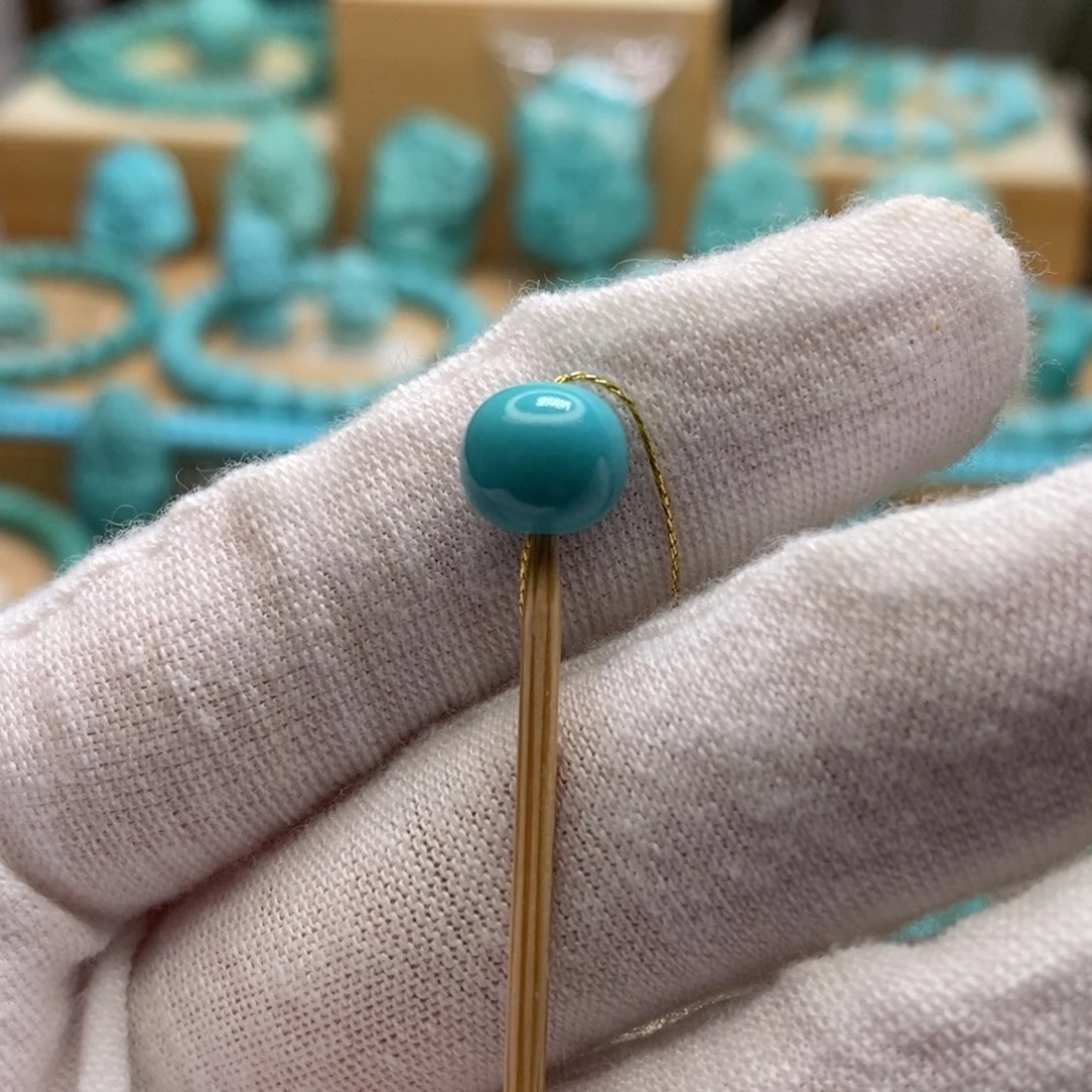 绿松石未镶嵌原矿高瓷无油无科技