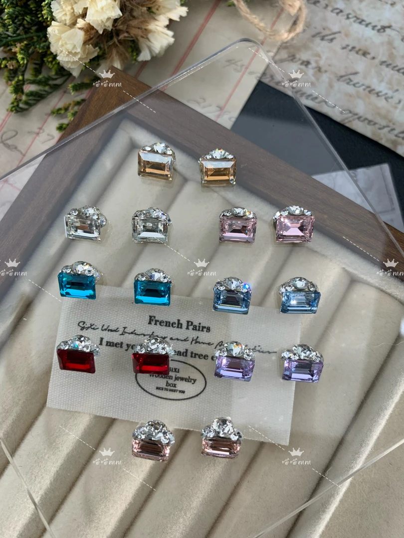 【无底托6*8仿华冰糖堆钻】美甲钻饰品手工堆堆钻彩色本甲短甲配饰