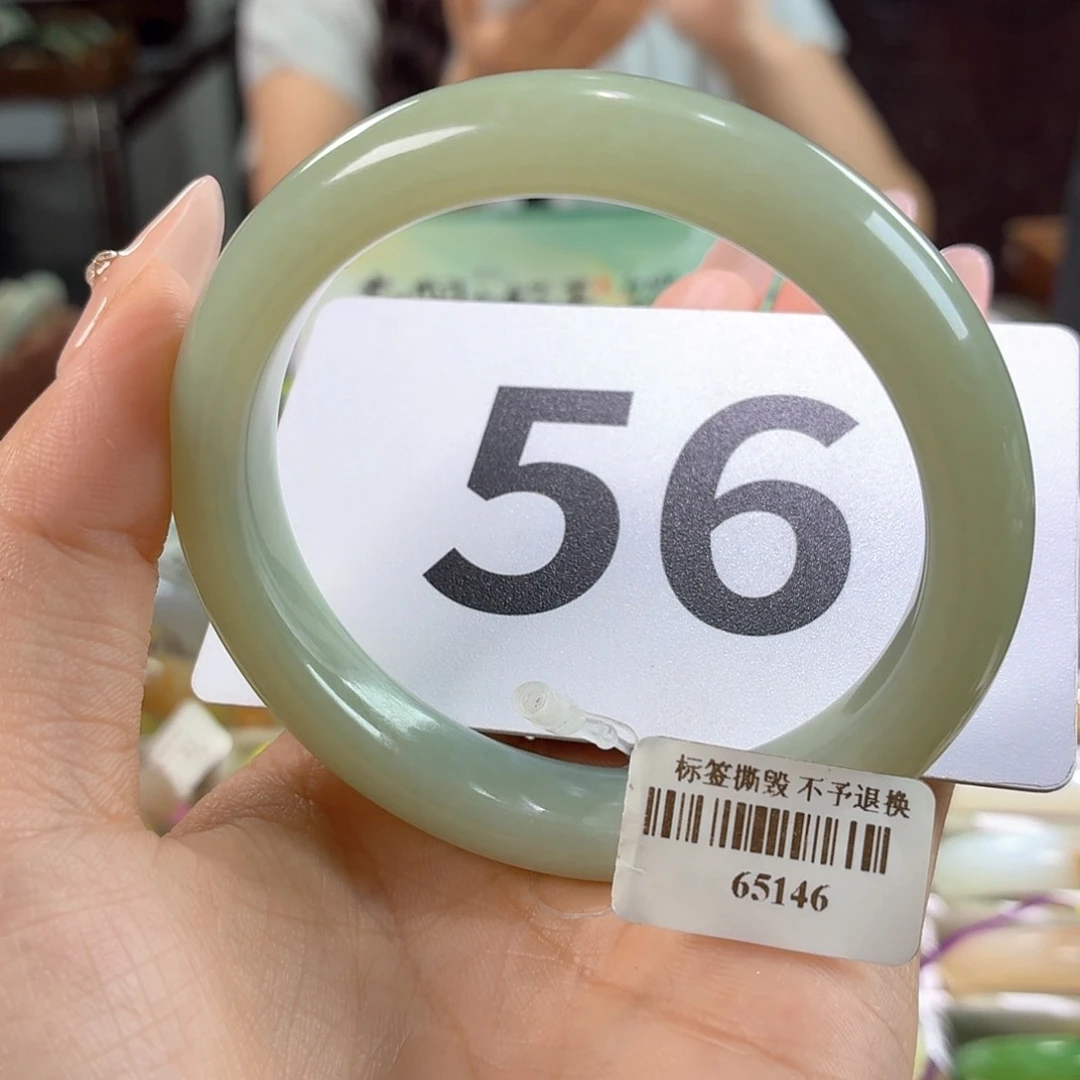 和田玉手镯未镶嵌14