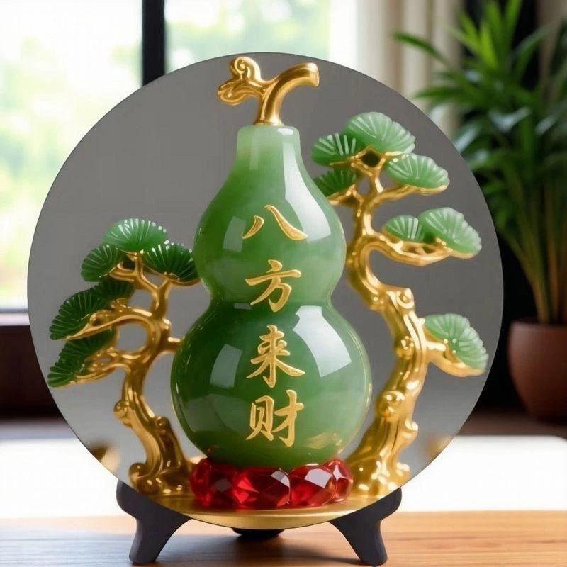 【加厚款】八方来财摆件现代装饰画办公室桌面玄关酒柜摆台送佳礼