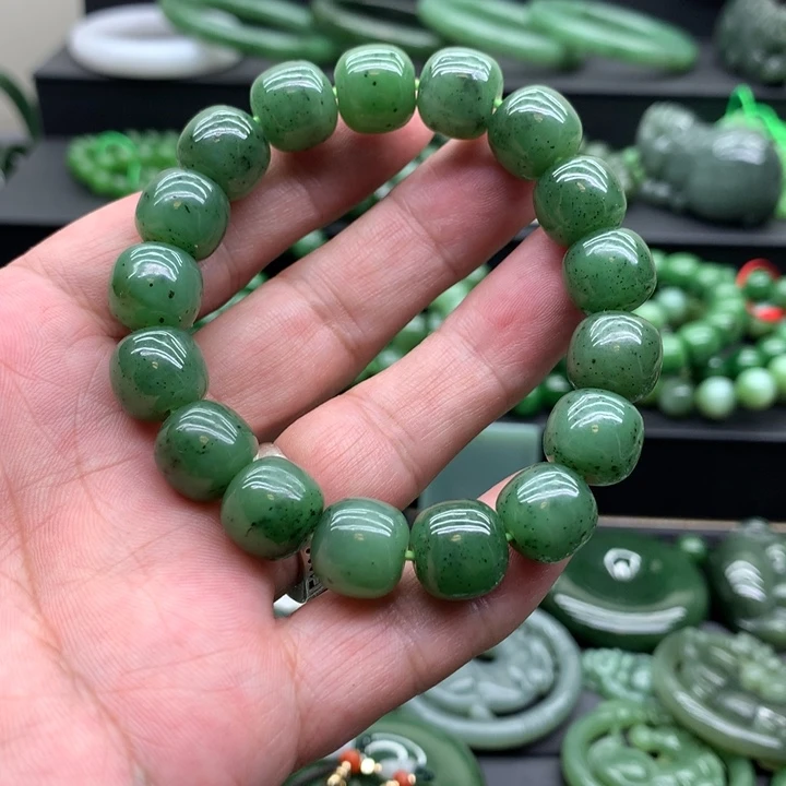 和田玉（碧玉）未镶嵌手链