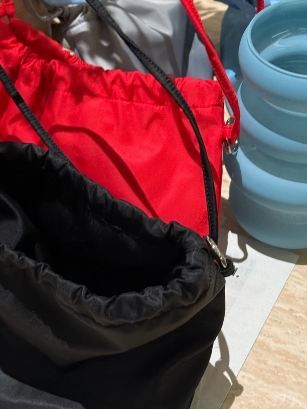 束口方形单根编织运动户外斜挎包休闲风防盗时尚布包水桶包