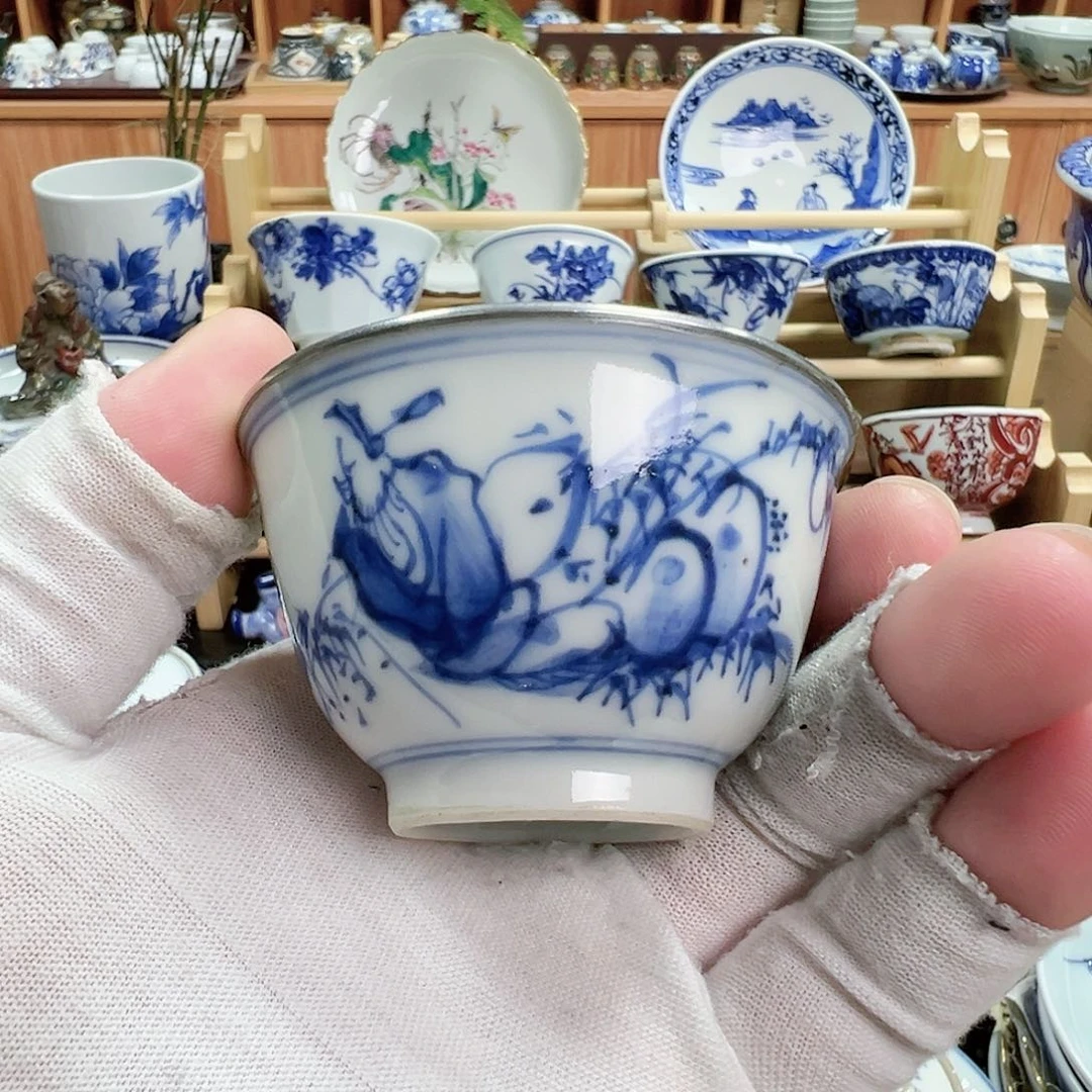 柴窑茶具壶承杯托有修介意慎拍