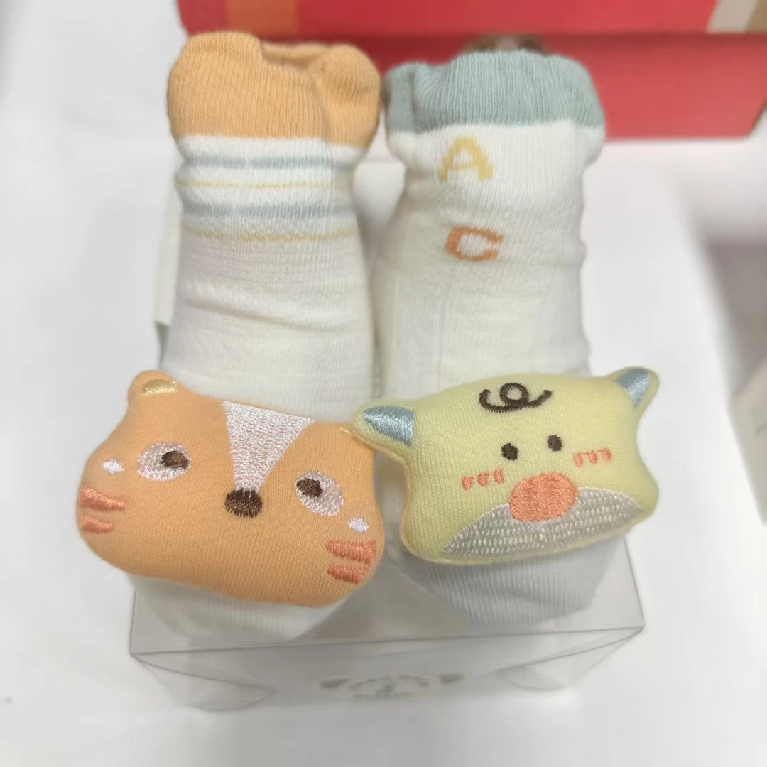 春季袜子棉袜新生儿薄款A类透气可爱风好看夏季