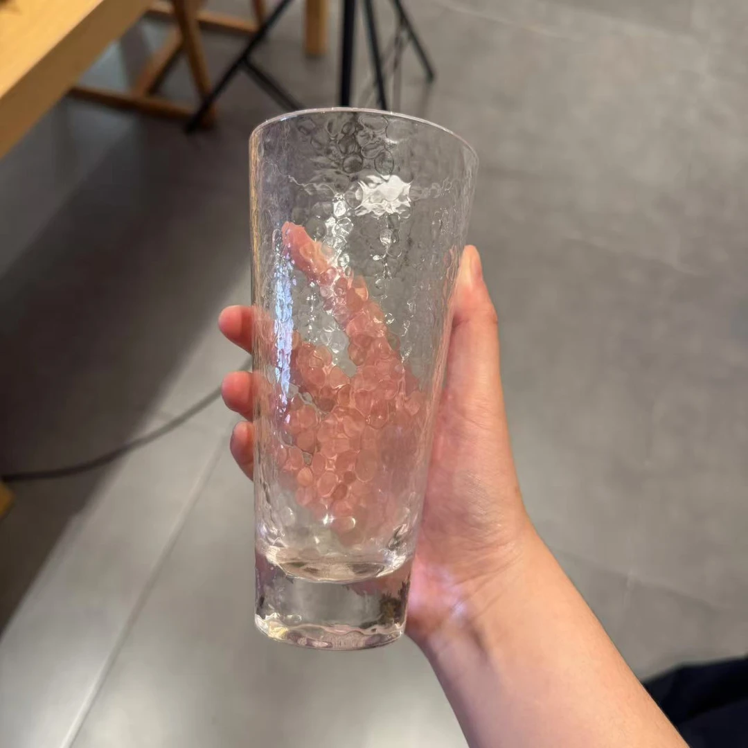 一盏雲—茶周边--——锤纹 直筒单人 玻璃杯