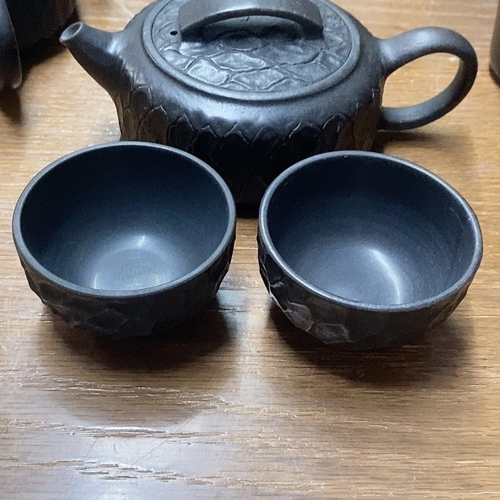 冰碛岩石雕茶壶汉瓦一壶俩杯