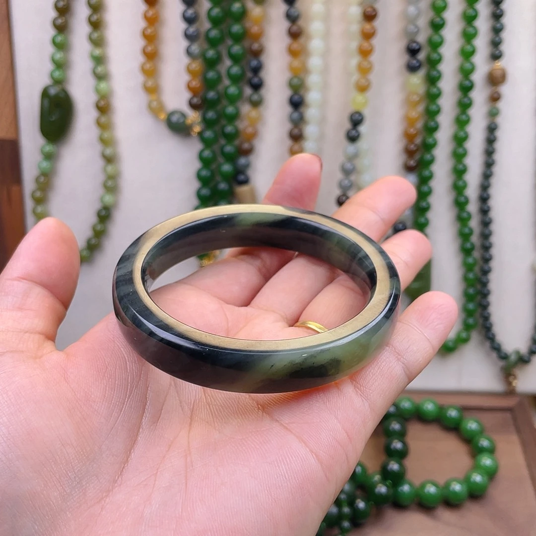 和田玉未镶嵌手链54.6