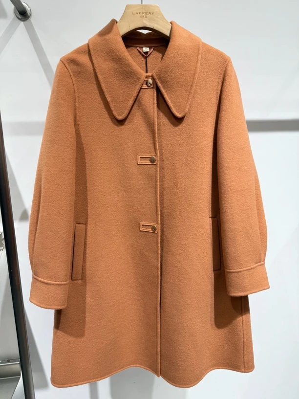 中长显瘦双面羊毛昵大衣