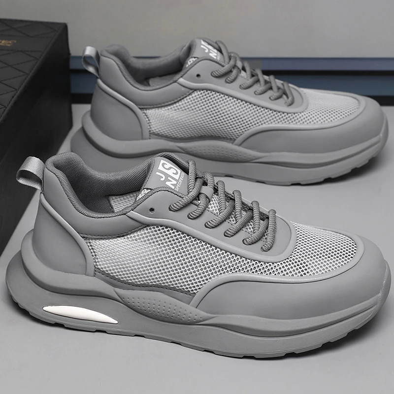 特大码45加肥男士透气网鞋46飞织运动休闲鞋47舒适百搭全黑48男鞋