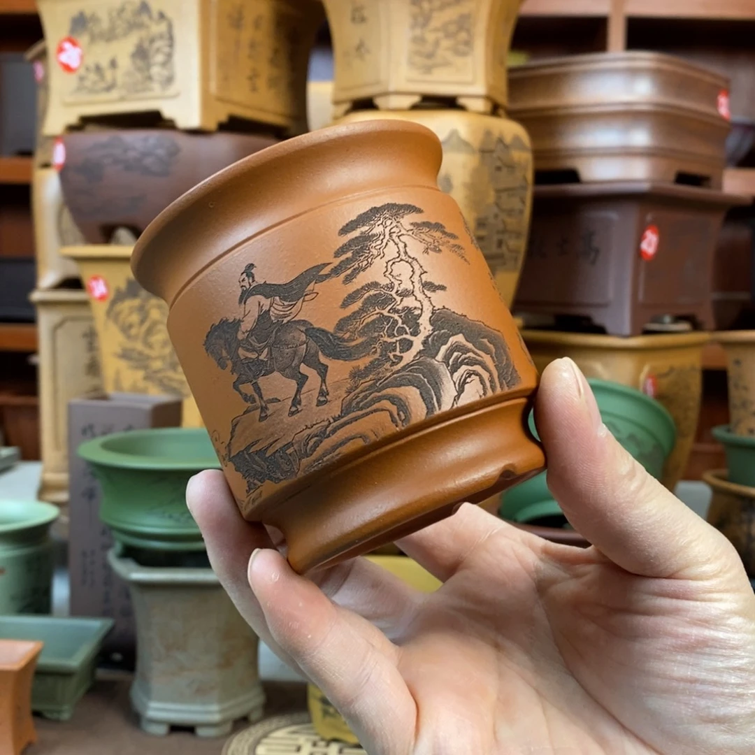 紫砂花盆盆景花盆小