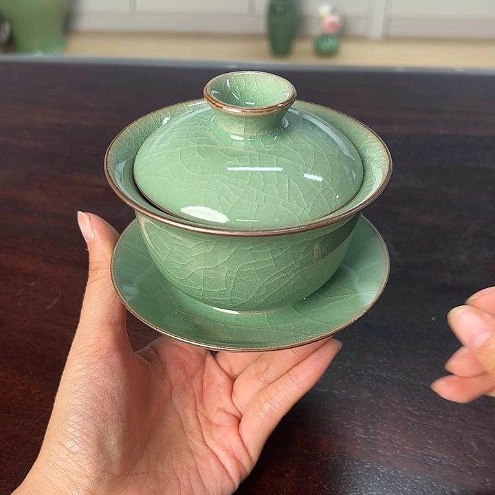 龙泉云间青瓷小米茶器