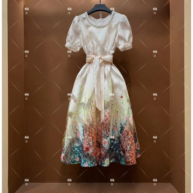 【G】春夏优雅百搭时尚显瘦气质连衣裙 GS-55077