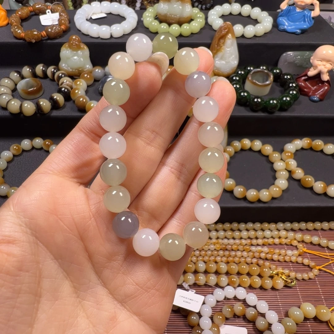 和田玉未镶嵌手链卡10