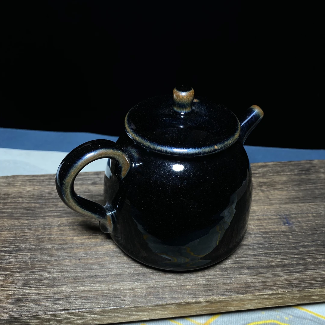 乌金壶天目盏陶瓷茶具建窑建盏茶壶品茗杯送礼自用