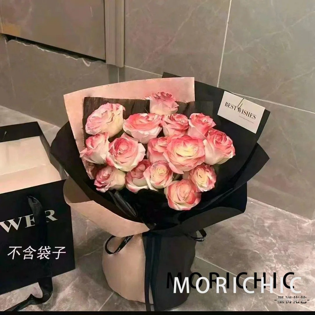「颜可」生日鲜花约会花束生日礼物11朵凡尔赛复古红玫瑰花束礼物花店送花上门送朋友闺蜜女友