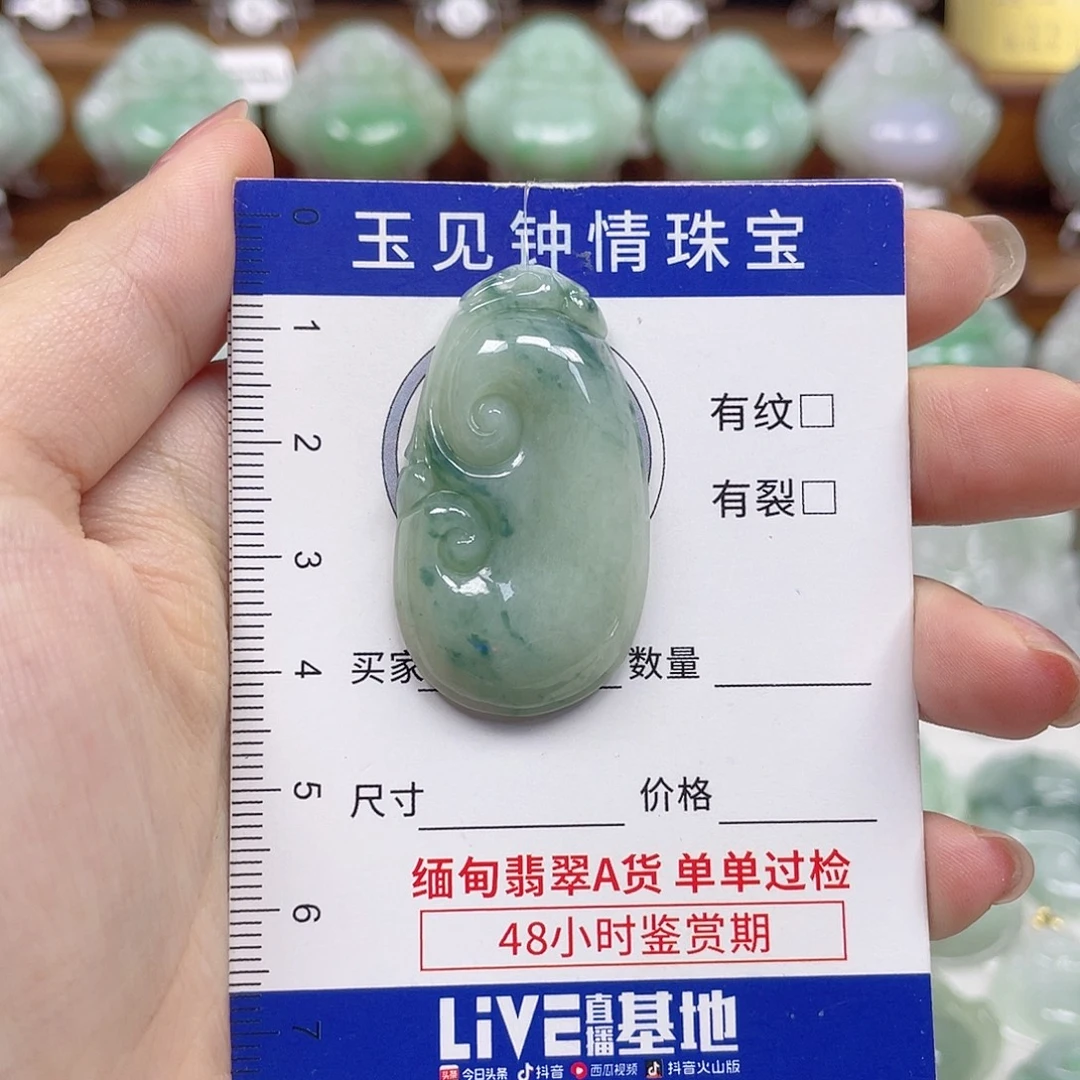 翡翠未镶嵌颈饰如意