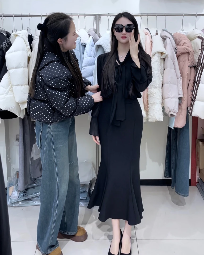 【李李精选】经典赫本风鱼尾裙