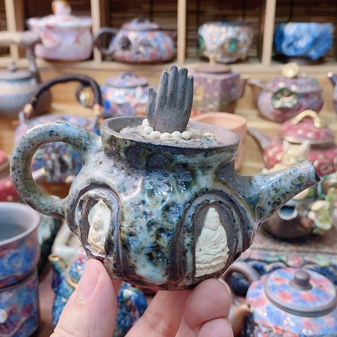 粗陶志野柴烧茶器