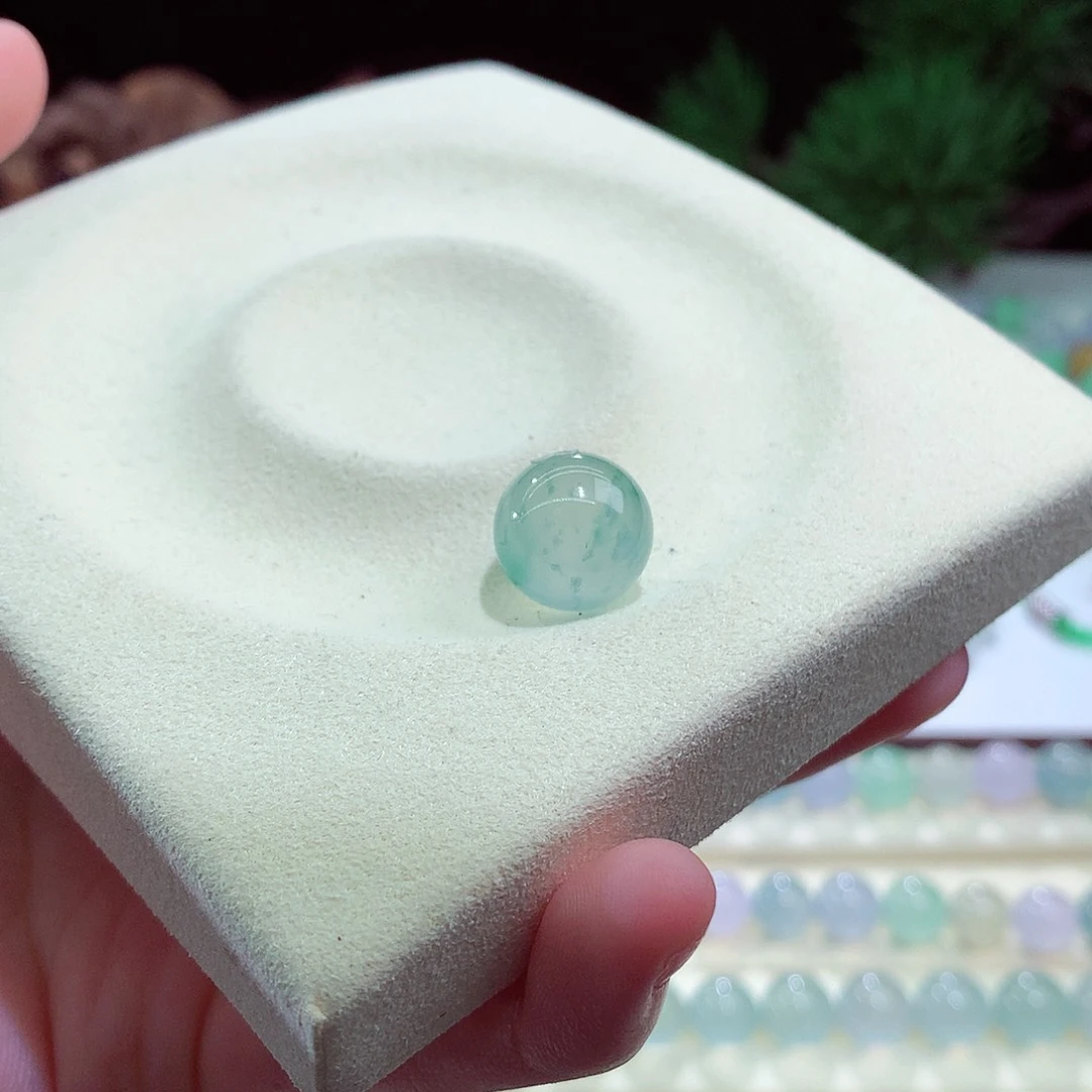 未镶嵌手链翡翠冰蓝花卡13mm