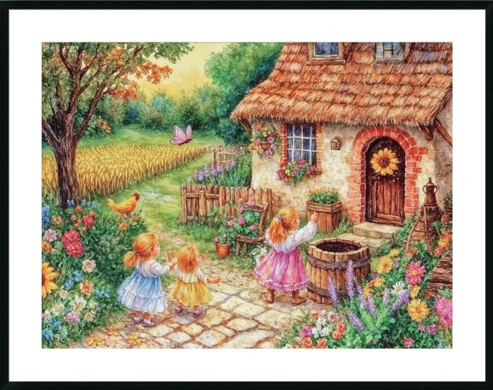 【彩丽绮十字绣】2025新款01440 童年的味道满绣31色