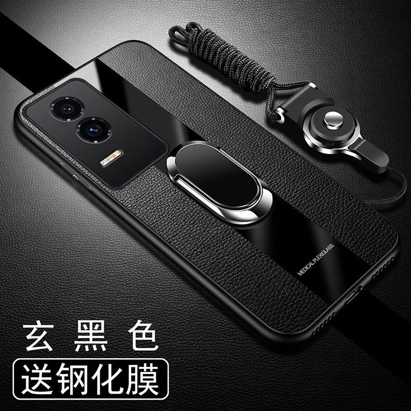 适用荣耀GT手机壳AMG-AN00男款皮纹套华为Honorgt高级感磁吸支架