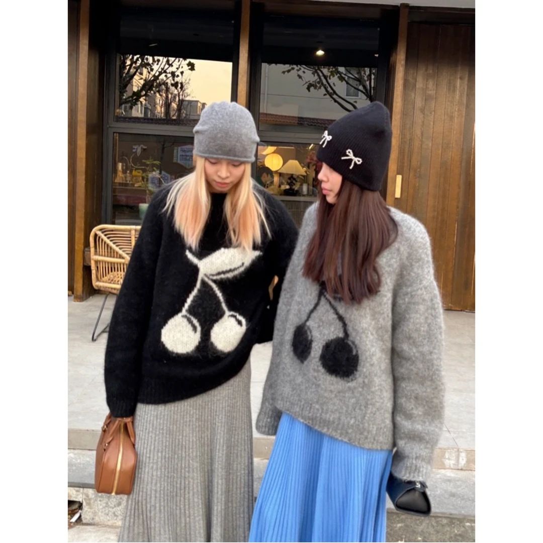 Nannanzhuo Y系列樱桃套头毛衣