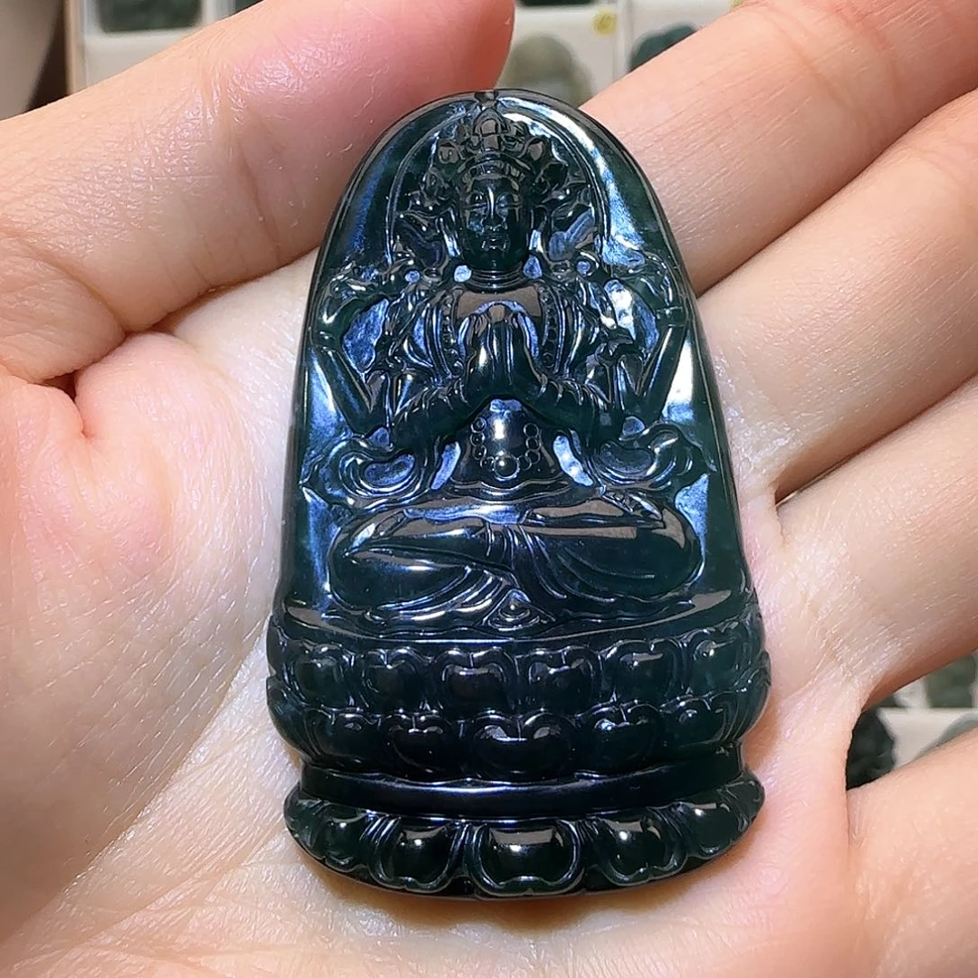 定制翡翠未镶嵌大威天龙翡翠定制