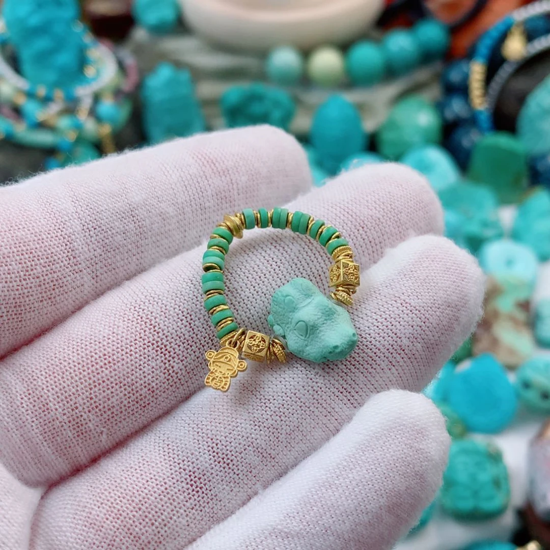 绿松石未镶嵌珠宝半成品