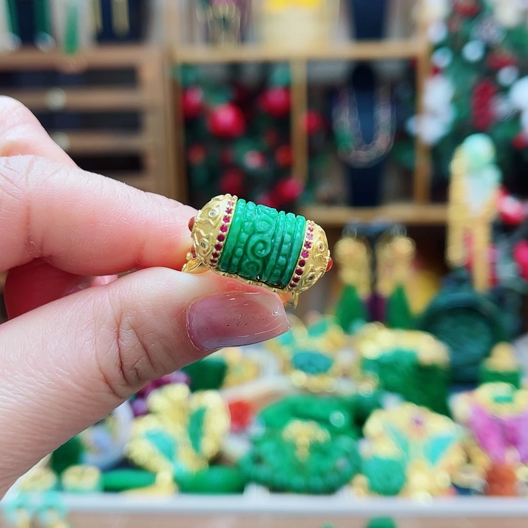 银S925镶嵌戒指翡翠48小时鉴赏期