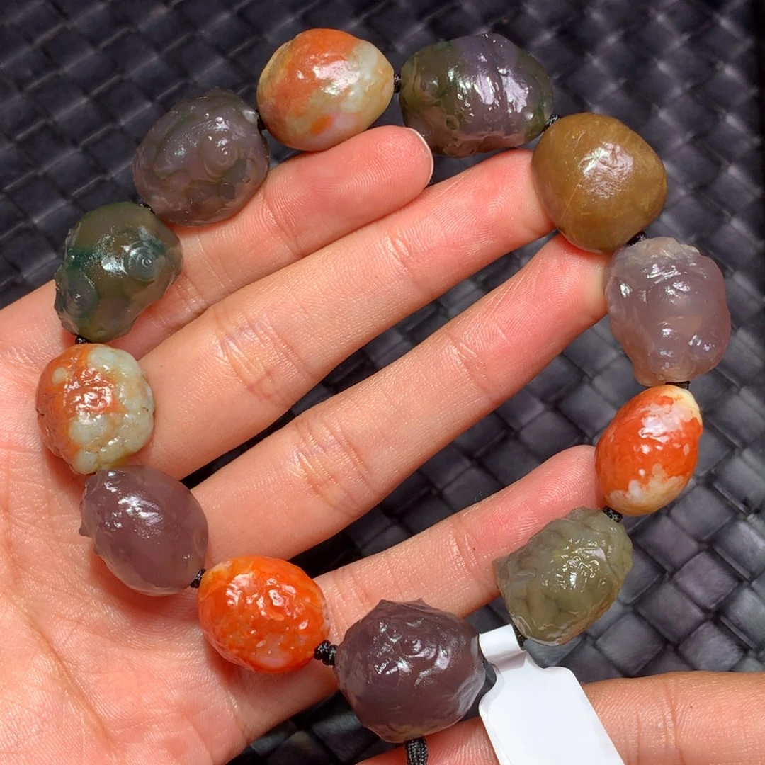 未镶嵌玛瑙/玉髓珠宝半成品