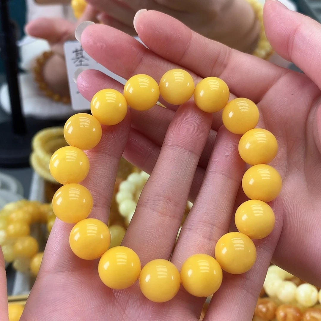 零***上未镶嵌琥珀裸石鸡油黄13