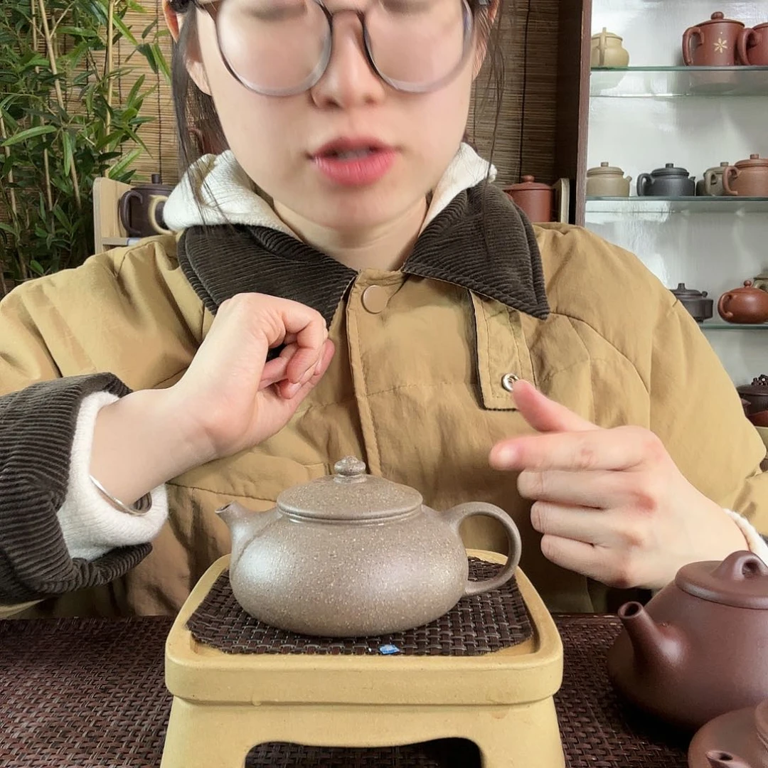 紫砂茶杯青段寒江壶150CC左右