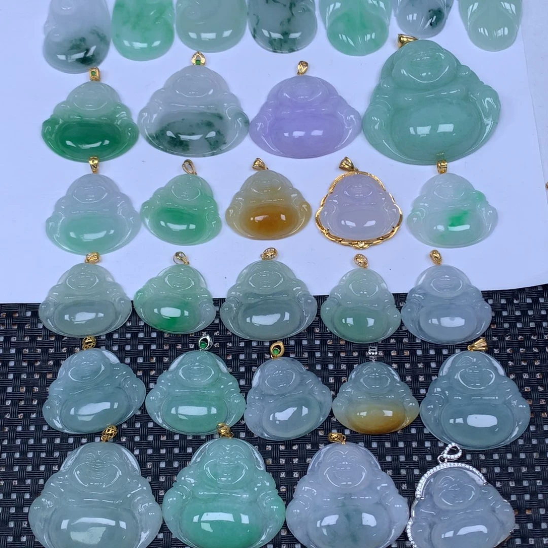 翡翠未镶嵌颈饰天然