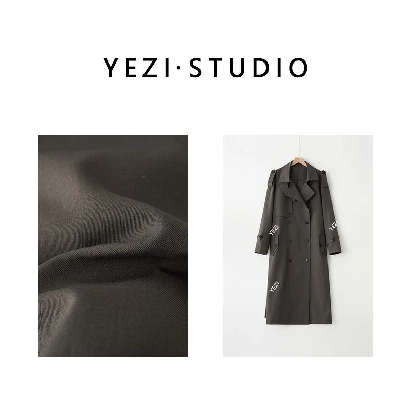 【如此简约】轻量化纸感日本中空纱牛角扣风衣外套24315506