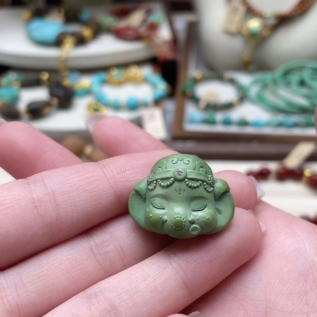绿松石未镶嵌设计款象神