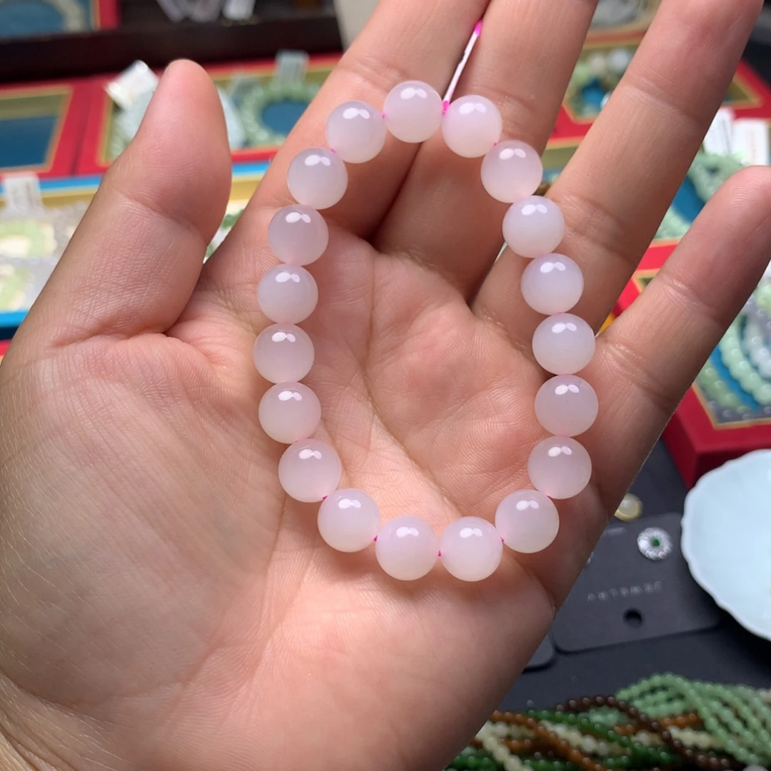 未镶嵌手串和田玉卡10藕粉货尾