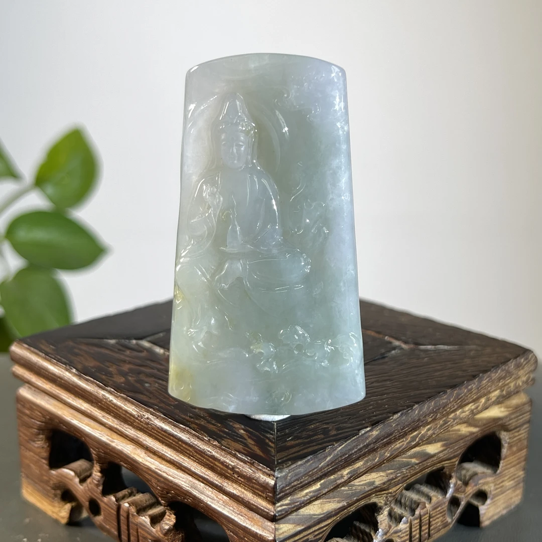 JTA06-54 天然缅甸A货翡翠 净瓶观音