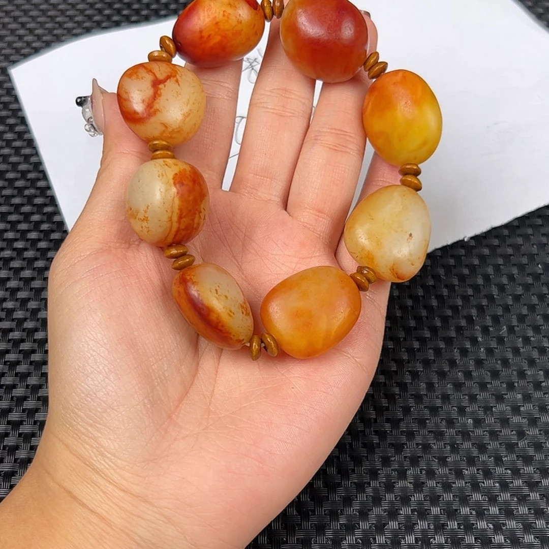 香***居定制手串红皮白肉